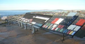 The best gutter system being tested on Bohus Malmon, an island on the Swedish west coast. Very close to the water.